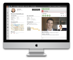 Example of Vivocha agent console during Video Chat interaction for customer support