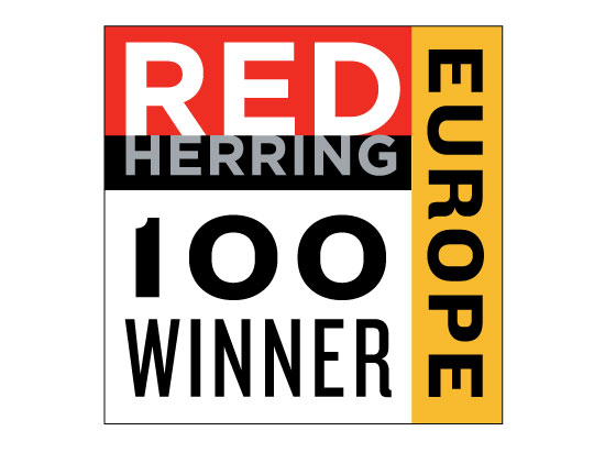 Red Herring Top 100 digital award plaque